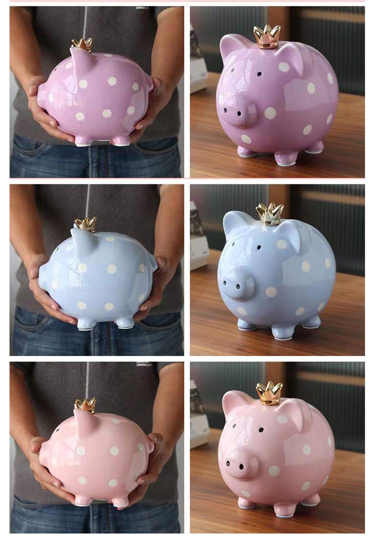 Qoo10] 陶器 貯金箱 かわいい 豚貯金箱 おしゃ