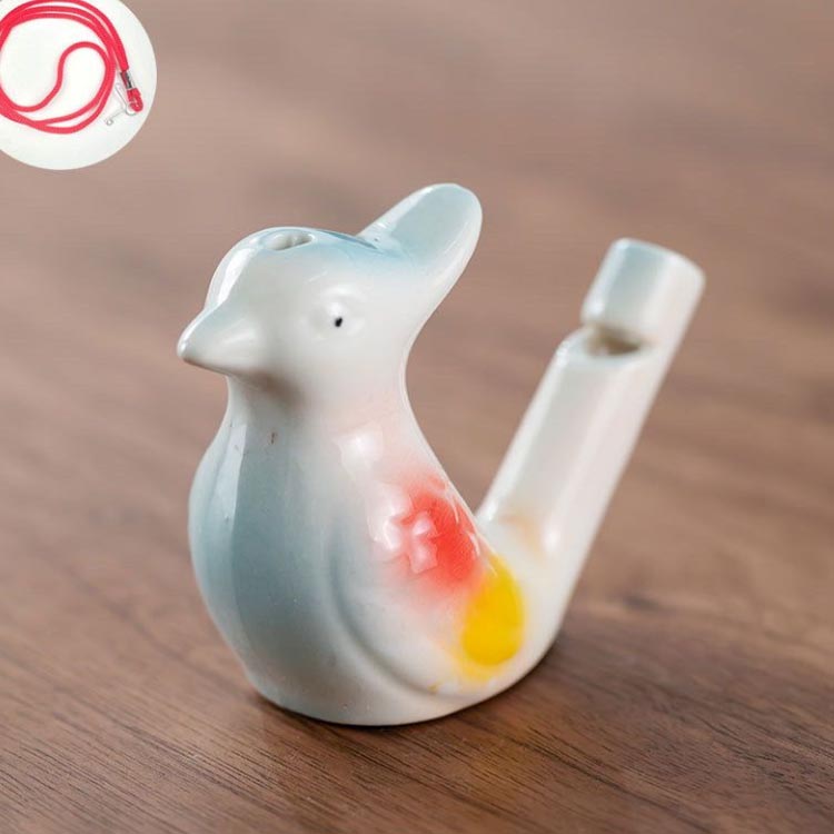 水笛　陶器　レトロ Qoo10] 水笛 水鳥 みずどり 陶器 手作り バー